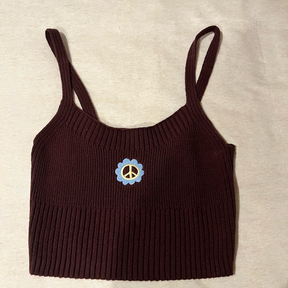 PacSun brown Botanica sweater tank top